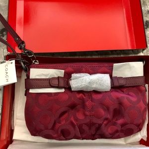 Coach NWT Cherry Colored Wristlet